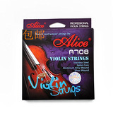 包邮正品 爱丽丝高级小提琴琴弦A708 套装 尼龙线 4弦纯银缠绕