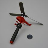 经典怀旧小玩具拉绳组装直升飞机批发户外拉线飞机一拉就飞超好玩