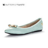 Butterfly Twists原单正品平底跟蛋卷鞋上班OL尖头简约舒适女单鞋