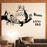 宫崎骏手绘TOTORO龙猫D墙贴童年PVC玻璃贴纸儿童房宿舍卡通动漫画