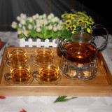整套花草茶具耐热玻璃套装水果茶壶花果茶具田园欧式下午茶具茶盘