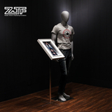 众匠坊ZJF 服装店橱窗信息牌展示牌不锈钢海报架促销POP广告牌