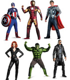 成人绿巨人肌肉美国队长雷神蜘蛛侠钢铁侠复仇者联盟衣服超人服装