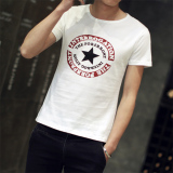 JH＆MB夏季新款男士时尚短袖t恤 青少年韩版修身圆领套头打底衫