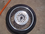 新大洲川崎175前轮毂17寸辐条圈 适改装复古 不含轮胎 二手拆车件