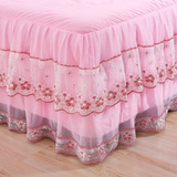 韩版夏季薄款单件公主蕾丝床裙床单床罩三件套床头罩1.5米 1.8 2m