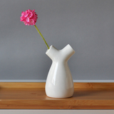 白色陶瓷花瓶摆件现代花器花插花道简约小花插花客厅宜家欧式创意