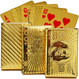 土豪金扑克牌 镀金色塑料扑克牌 黄金创意收藏防水金箔扑克牌