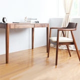 美式电脑桌现代简约餐桌家用办公桌复古实木书房卧室简易书桌整装