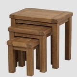 全实木 欧式进口白橡木家具 三套凳 小套桌 换鞋凳 矮凳 床尾凳