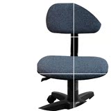 雅客集无扶手电脑椅家用职员办公椅简易人体学座椅靠背转椅小椅子