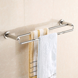 浴室置物架毛巾杆卫浴挂件不锈钢卫生间2层毛巾架 酒店浴巾架双层