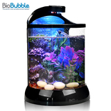 Biobubble小型创意观赏鱼缸水族箱亚克力生态造景欧式圆柱金鱼缸