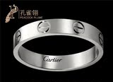 正品代购Cartier/卡地亚铂金LOVE结婚戒指 螺丝设计指环 B4085300