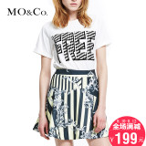 2015夏季新款MOCo女欧美街头休闲套头字母印花短袖T恤MT152TST13