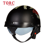 正品TORC摩托车头盔男女哈雷半盔夏季太子盔个性时尚情侣头盔T55