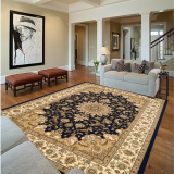 时尚仿真丝波斯经典异域地毯欧式美式卧室客厅茶几蓝色床前床边毯