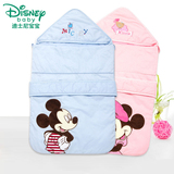 迪士尼新生儿抱被春夏季薄款宝宝抱被睡袋两用婴儿包被春秋纯棉