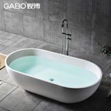 浴缸独立式 1.78米环保人造石浴缸普通成人浴盆带下水GBZ8619观博