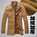 冬季新款风衣男士韩版修身纯色外套英伦商务休闲男装青年大码夹克