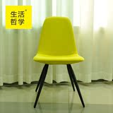 生活哲学 简约休闲椅子时尚靠背电脑椅高级布艺椅环保椅餐椅两张