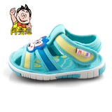 1-2-3岁儿童凉鞋男童学步鞋子女宝宝棉布网露脚趾防滑软底天夏季