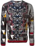 代购正品Versace/范思哲时尚男装15新款sweater花色长袖圆领卫衣