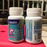 包邮澳洲代购Ostelin kids儿童钙片+维生素D咀嚼片 更易吸收50粒