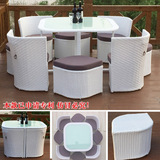 休闲藤椅子茶几五件套创意收纳藤编阳台桌椅组合庭院花园户外家具