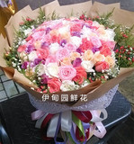 99朵红粉白香槟玫瑰花束礼盒徐州鲜花实体店同城速递预定配送生日