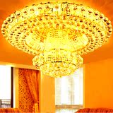 灯 LED吸顶灯 圆形水晶酒店工程灯饰欧式水晶吊灯客厅灯 金色水晶