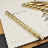 包邮 收藏办公中性签字笔 EDC复古黄铜笔 手工纯铜防卫笔防身武器