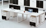 厂家直销现代时尚简约钢木结构办公桌办公台开放式对坐职员位