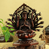 佛教用品纯铜十八臂准提佛母佛像千手观音菩萨铜像密宗佛像 摆件
