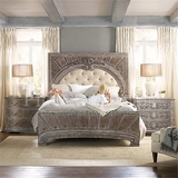 美式复古实木雕刻法式做旧软包豪华宫廷床欧式太子双人公主新婚床