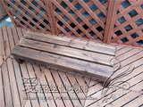 防腐木踏步台阶长凳阳台长方形碳化木园艺花盆花架花槽实木脚踏板