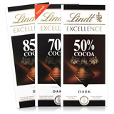 瑞士莲进口特醇排块70%85%90%黑巧克力3片组合装 包邮 特惠小零食