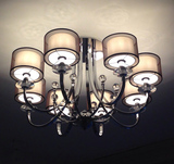 现代简约吸顶灯创意简欧水晶灯个性圆客厅灯LED卧室灯具餐厅灯饰