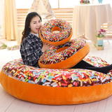仿真创意甜甜圈抱枕3D毛绒可爱趴睡枕食物办公室午休靠背腰靠垫
