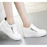 女学生2016新款韩版潮运动内增高女鞋黑白色春季低帮百搭休闲单鞋