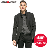JackJones杰克琼斯男装含羊毛修身中长款毛呢大衣外套E|216127005