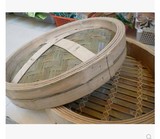 圆形厚竹蒸笼蒸笼竹玻璃碗餐具套装碗套装隔热垫竹笼笼屉包子蒸笼
