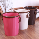 家用无盖垃圾桶带压圈纸篓卫生间厨房垃圾筒厨房创意时尚带拉环