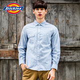 Dickies工装衬衫男长袖 100%全棉修身显瘦条纹衬衣 潮141M20EC02