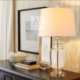 美式欧式现代简约创意时尚宜家卧室床头书房客厅水晶玻璃台灯包邮