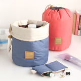 韩国圆筒束口化妆包 旅行收纳大容量便携洗漱袋 防水收纳包