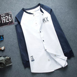 2015秋装韩国MLB棒球服女 休闲薄外套圆领长袖中长款学院风衬衫潮