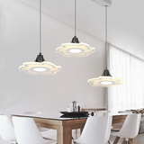 超薄吊灯 三头饭厅现代简约时尚单头吧台个性创意长方北欧餐厅灯