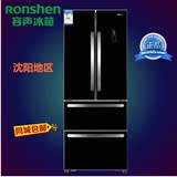 沈阳Ronshen/容声BCD-378WPMB-XA22多门炫酷黑不锈钢风冷变频冰箱