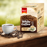 SUPER超级炭烧白咖啡125g进口清真无糖二合一速溶冲调品盒装促销